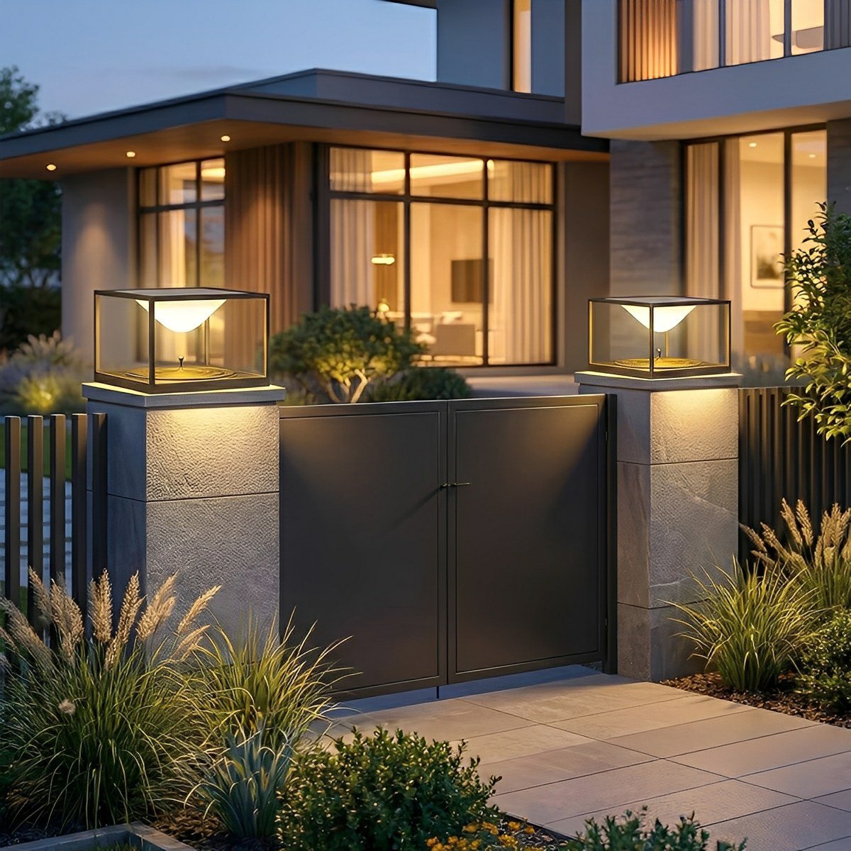 Waterproof Square Dripping LED Outdoor Post Lights